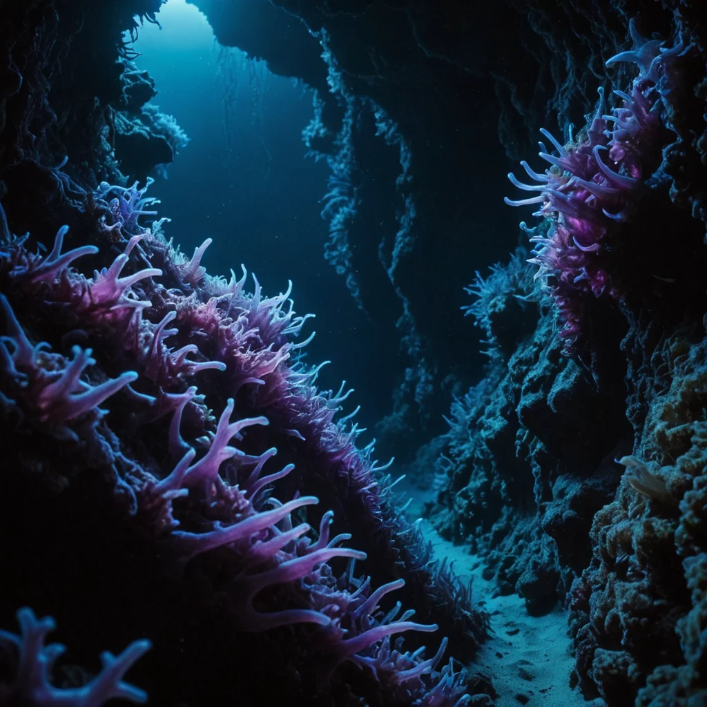 Deep-Sea Lumina Trench — SDXL AI prompt