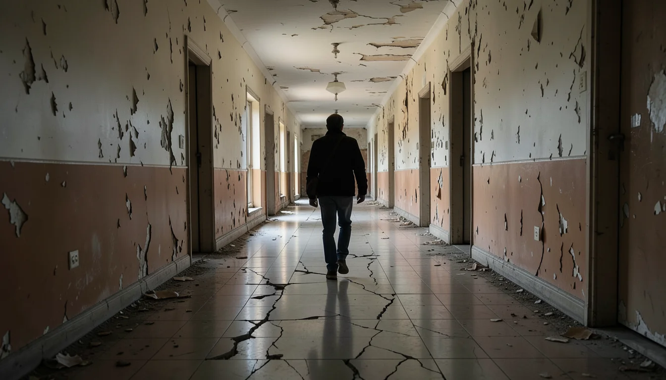 Empty Corridor Echo — Flux AI prompt