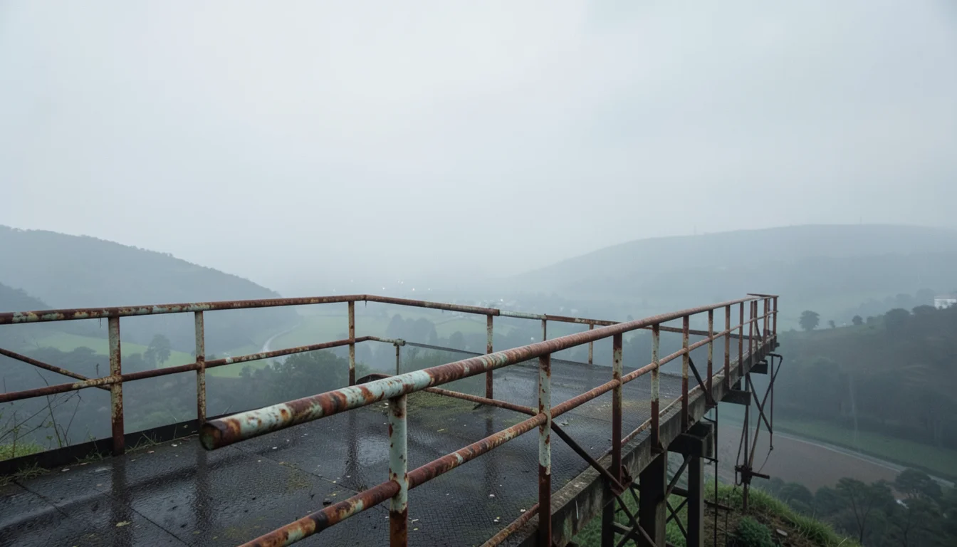 Abandoned Platform View — Flux AI prompt