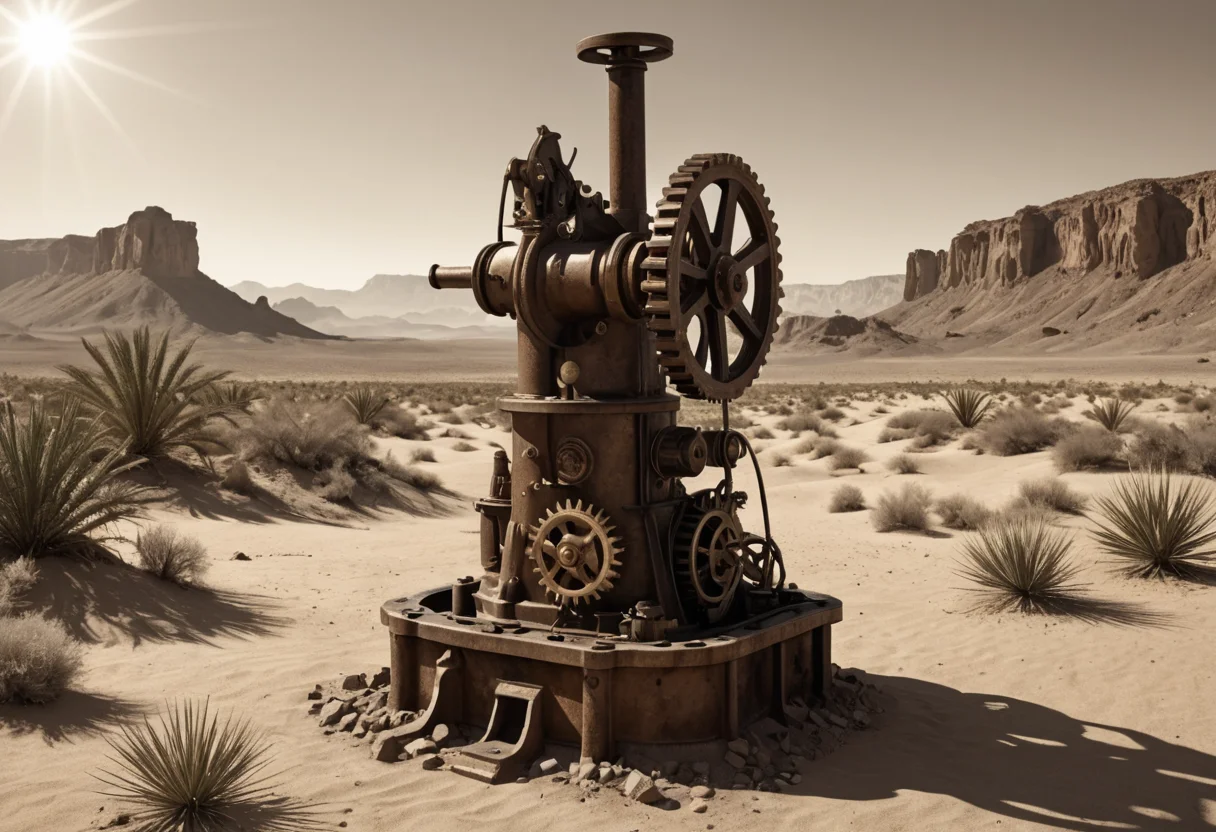 Desert Machine Oasis — SDXL AI prompt