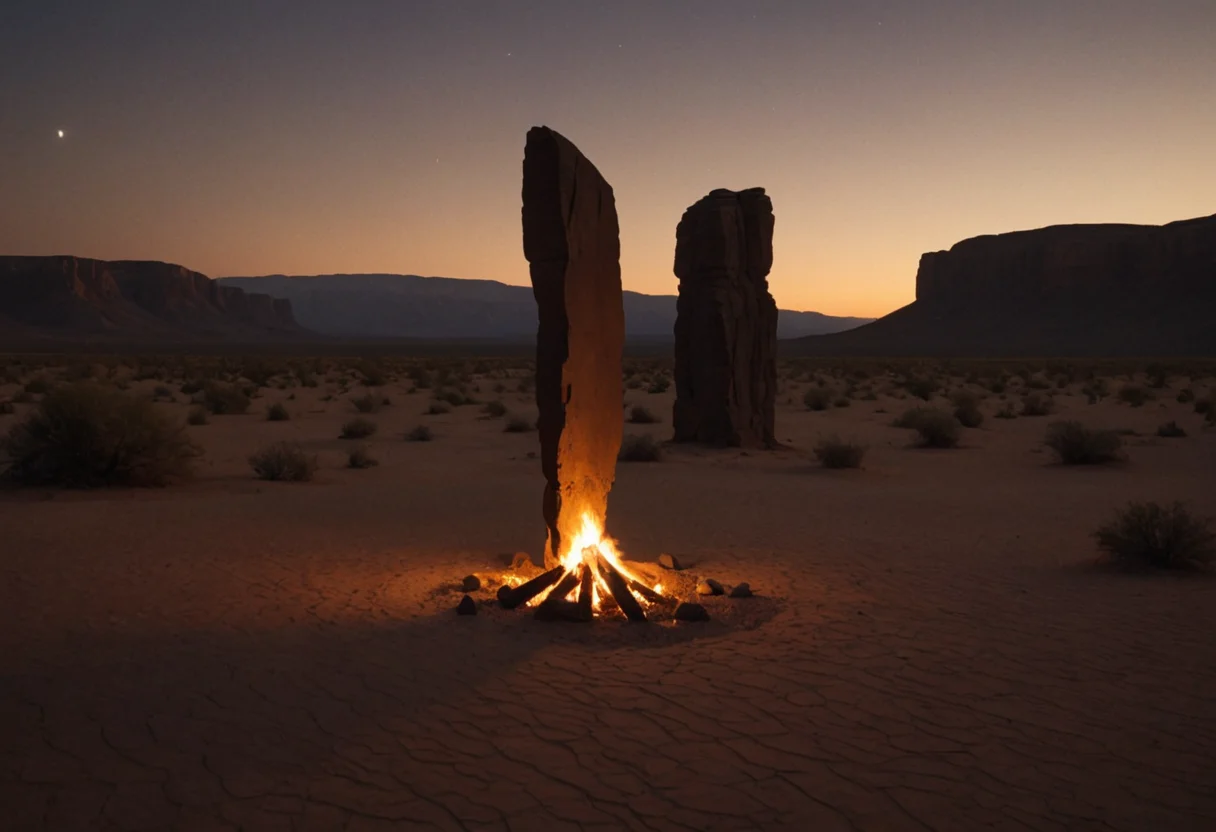 Desert Monolith Ritual — SDXL AI prompt
