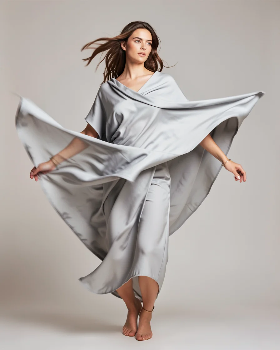 Draped fabric form — Flux AI prompt
