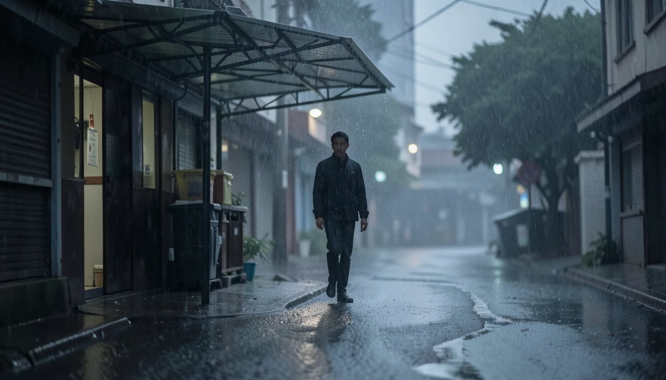 Rainy Commute — Flux AI prompt