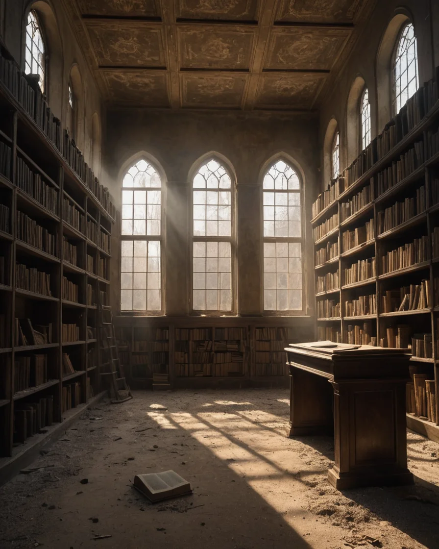 Dusty Scriptorium Ghost — SDXL AI prompt
