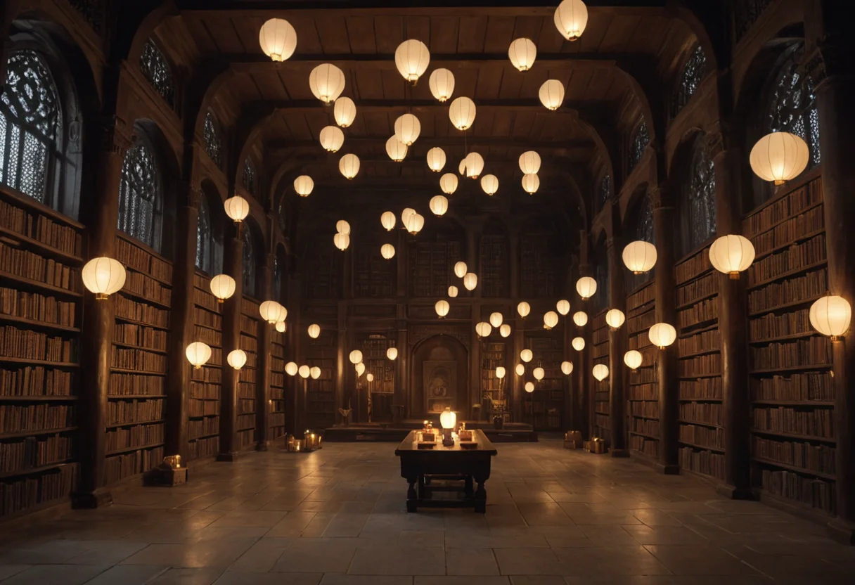 Ethereal Monastery Library — SDXL AI prompt