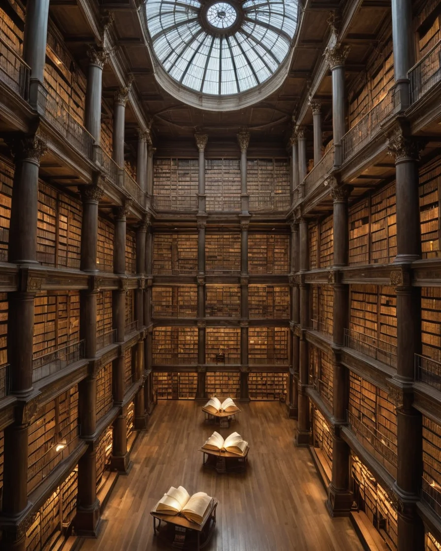 Atrium of Pages — SDXL AI prompt