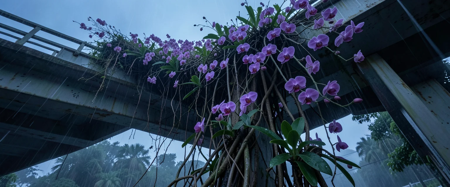 Overpass Bloom — Flux AI prompt