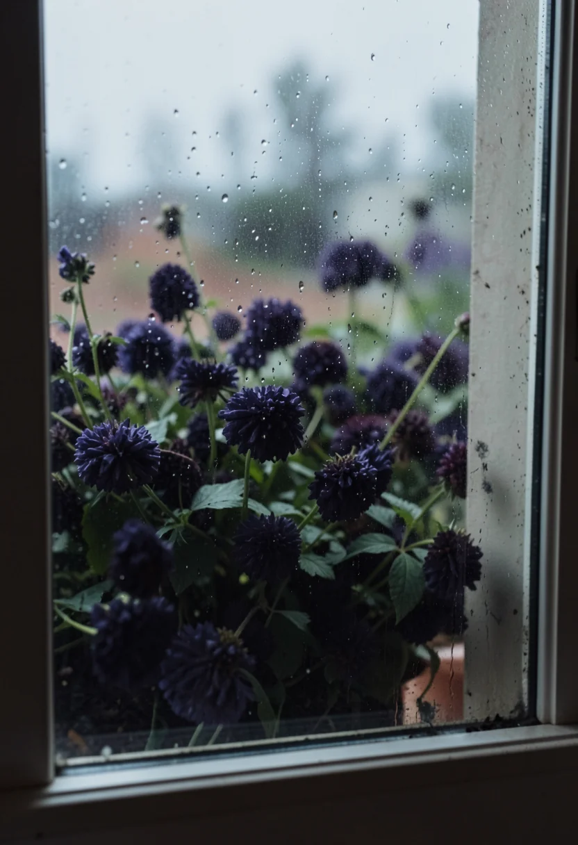 Rainy Pane — Flux AI prompt