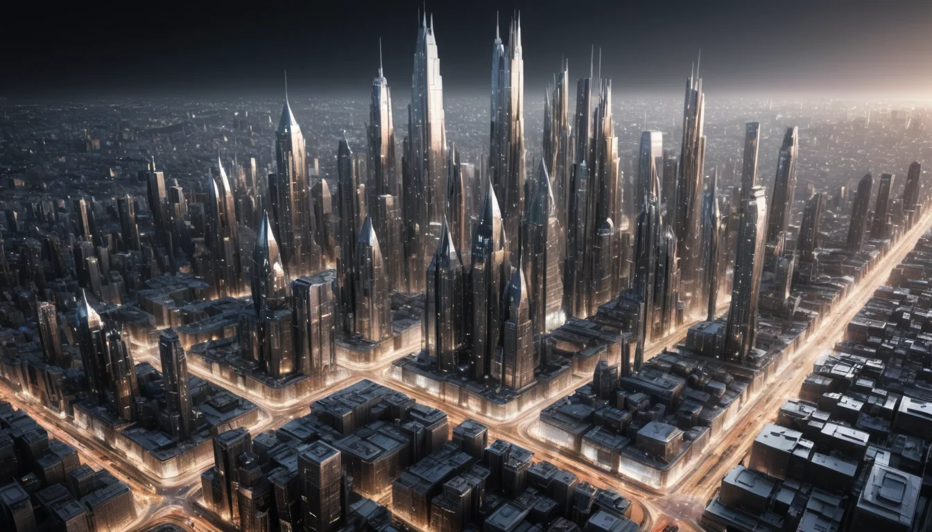 Fluid Geometry City — SDXL AI prompt