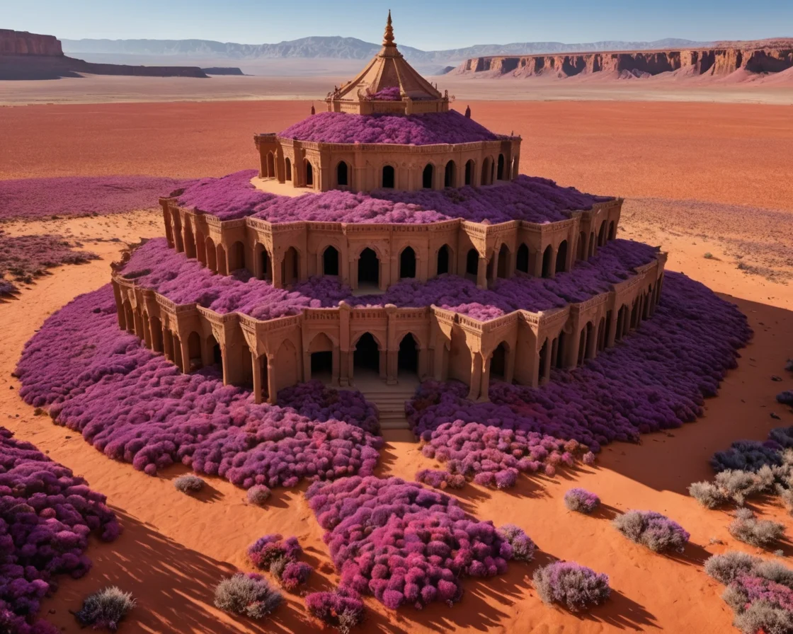The Desert Bloom Citadel — SDXL AI prompt