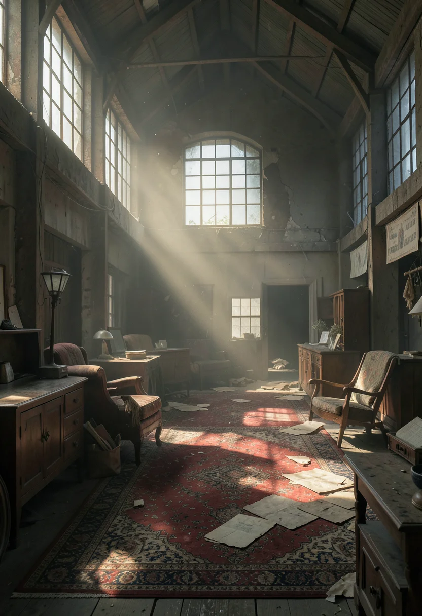 Dusty Interior Glow — Flux AI prompt