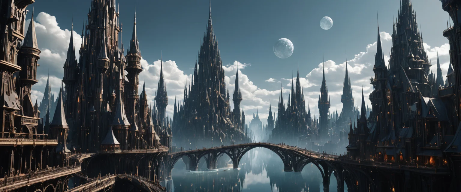 Impossible Glass Metropolis — SDXL AI prompt