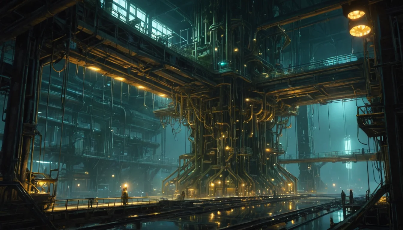 Fungal Factory Biome — SDXL AI prompt