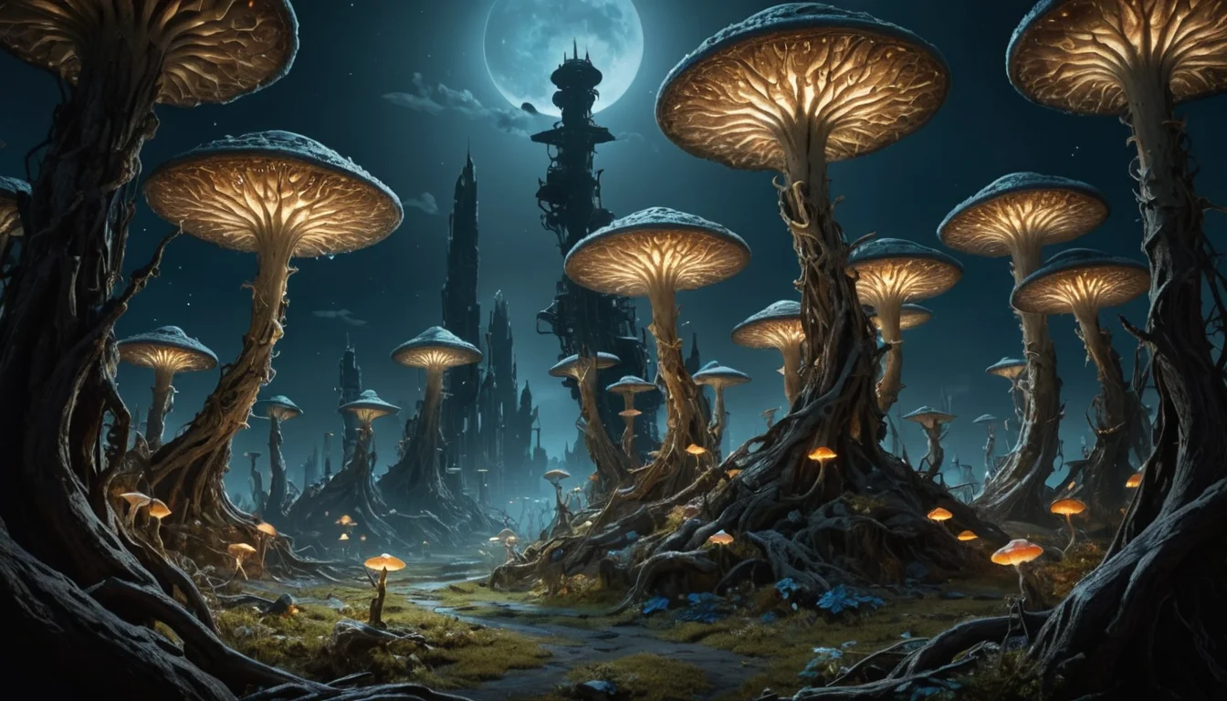 Spire of Spore Growth — SDXL AI prompt