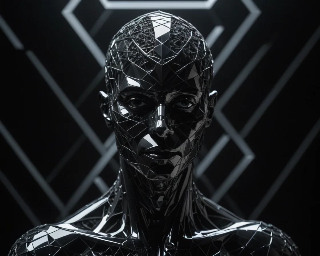 Fractal Mirror Face — SDXL AI prompt