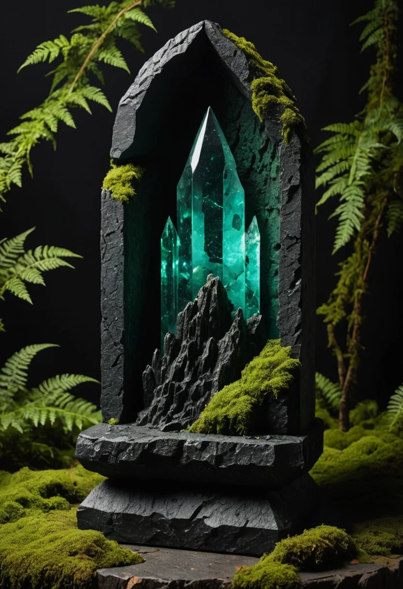 Gilded Moss Altar — SDXL AI prompt