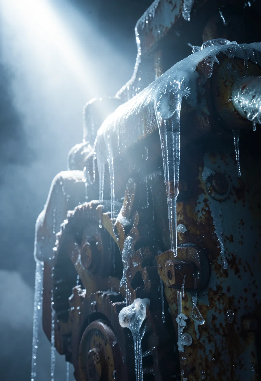 Frozen Mechanics — Flux AI prompt