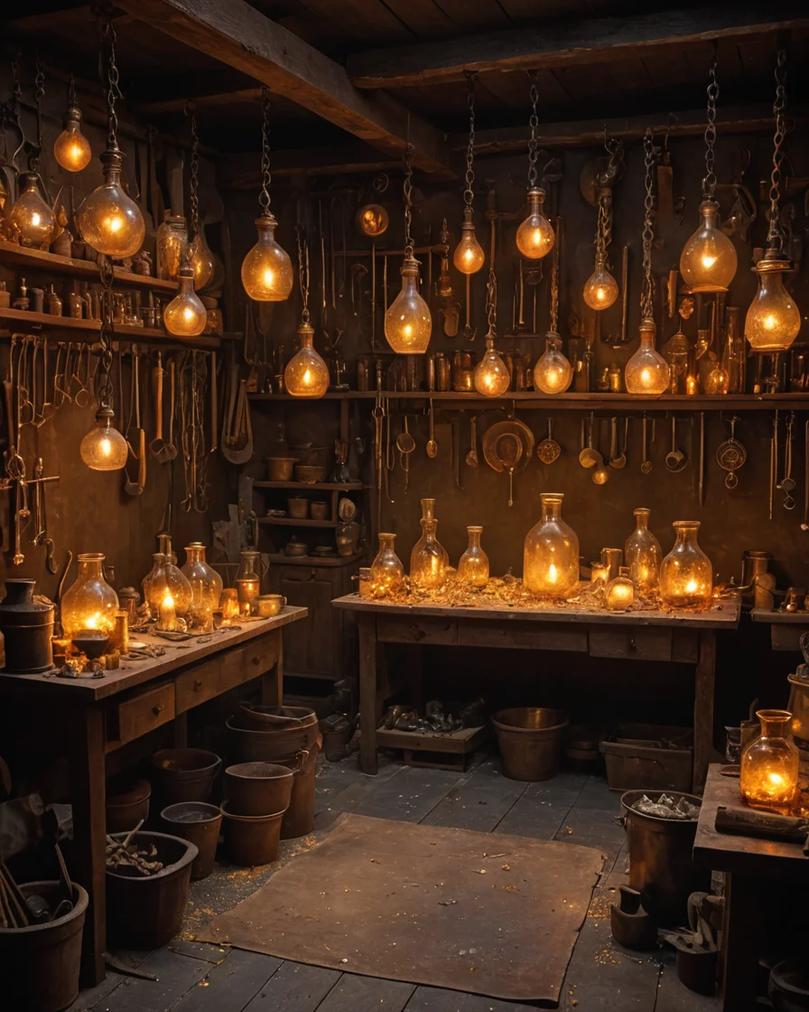 Glass Alchemy Workshop — SDXL AI prompt