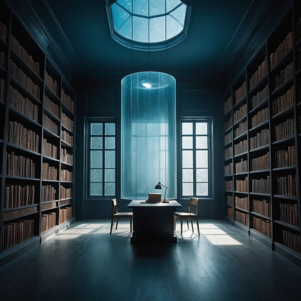 Glass Archive Library — SDXL AI prompt