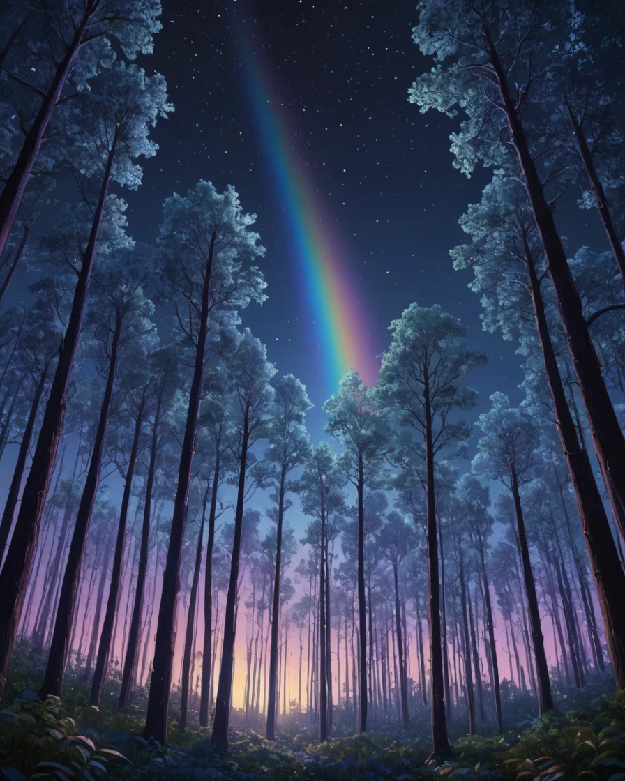 Glass Forest at Night — SDXL AI prompt