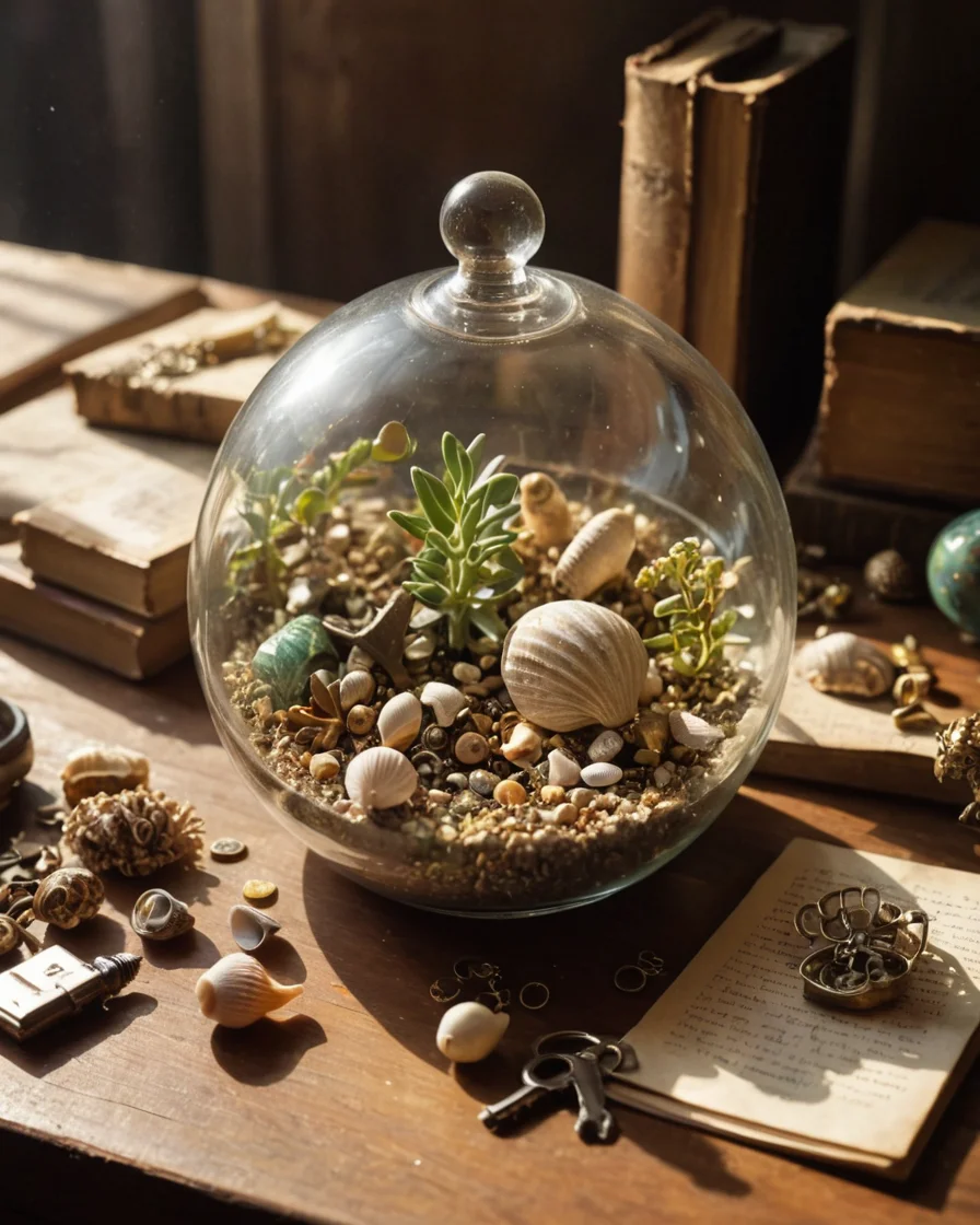 Glass Terrarium of Lost Memories — SDXL AI prompt
