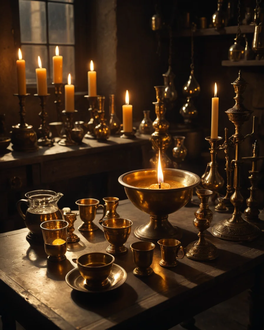 Golden Alchemy Studio — SDXL AI prompt