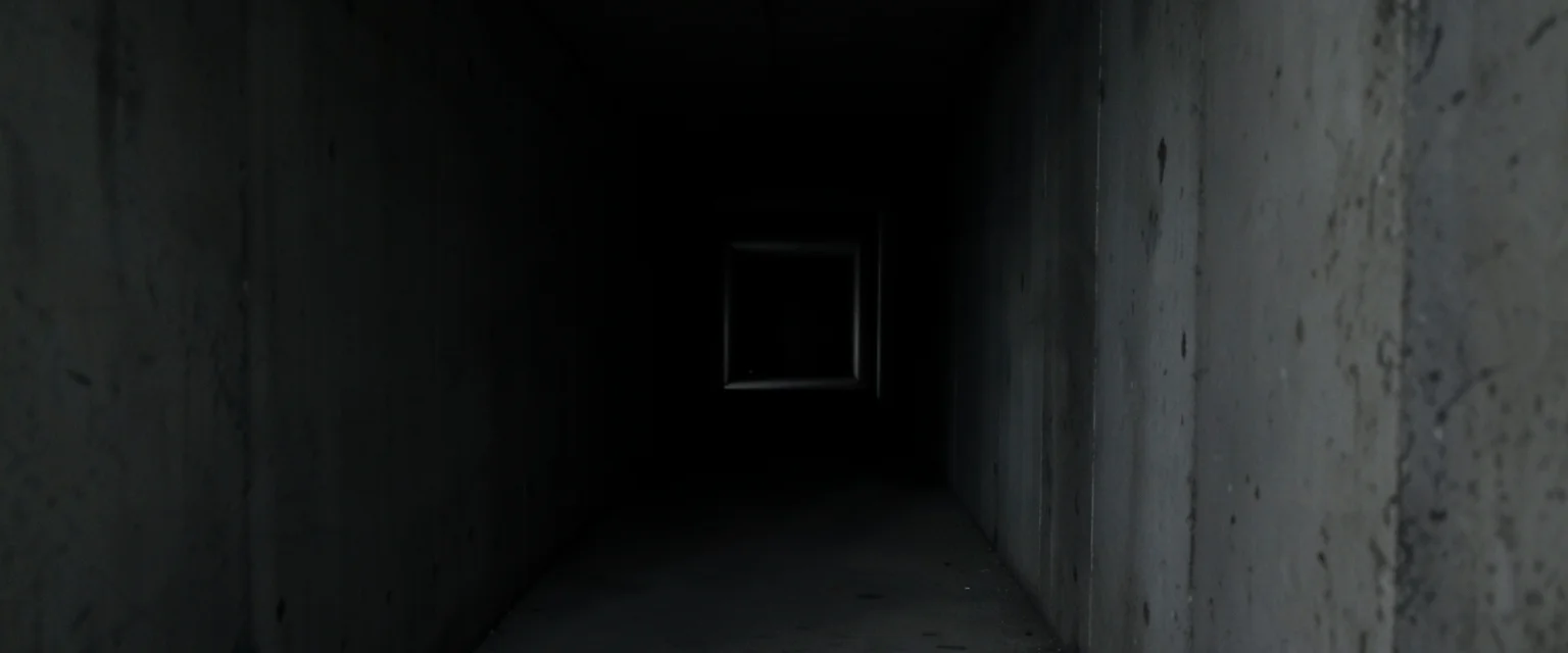 Concrete Corridor — Flux AI prompt