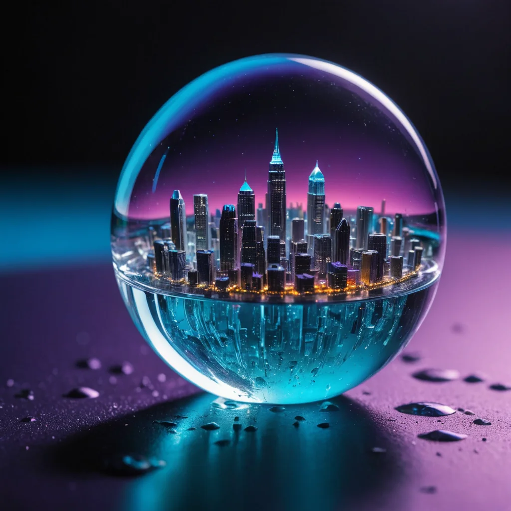 Hydro-Atom Microcosm — SDXL AI prompt