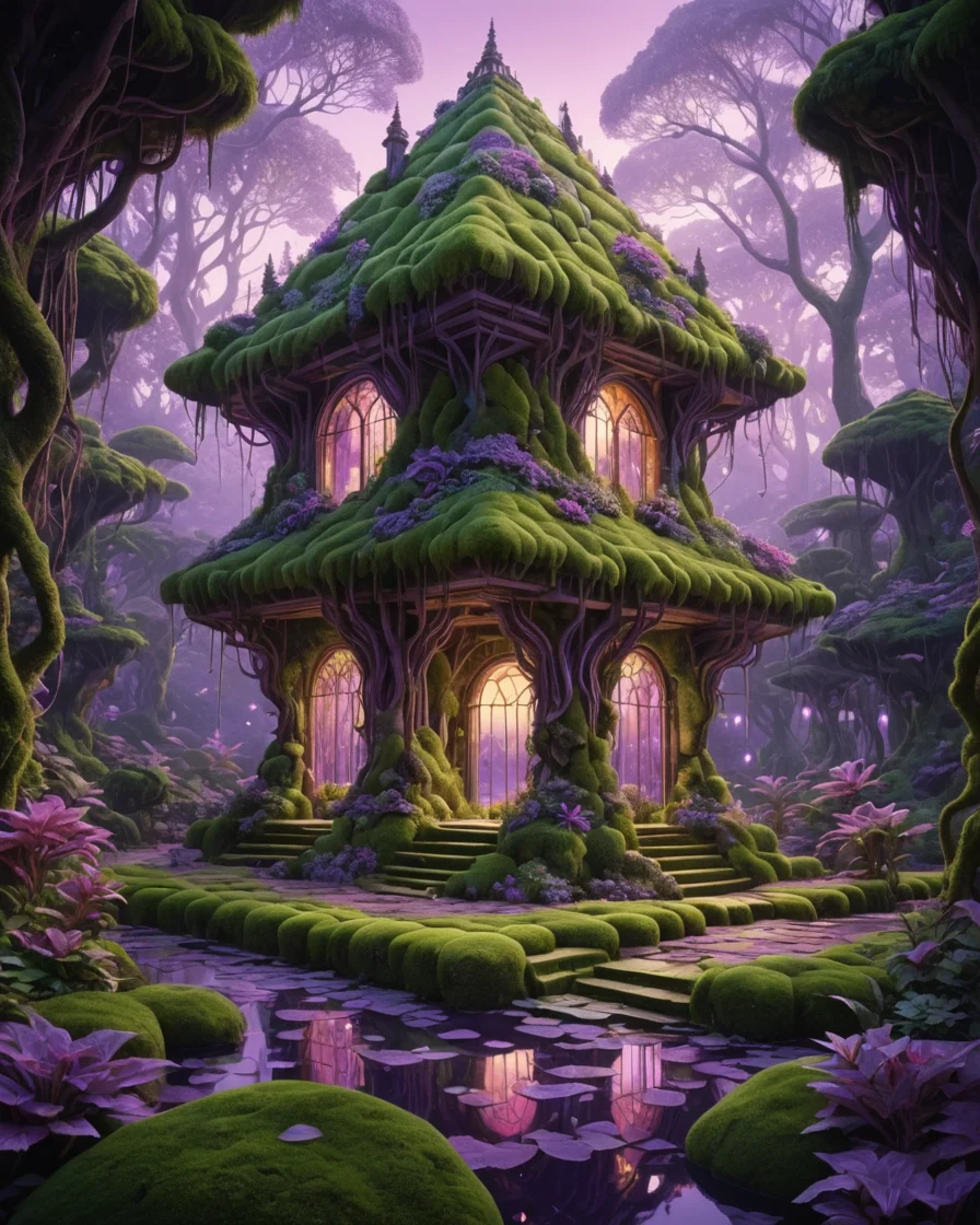 Impossible Geometry Garden — SDXL AI prompt