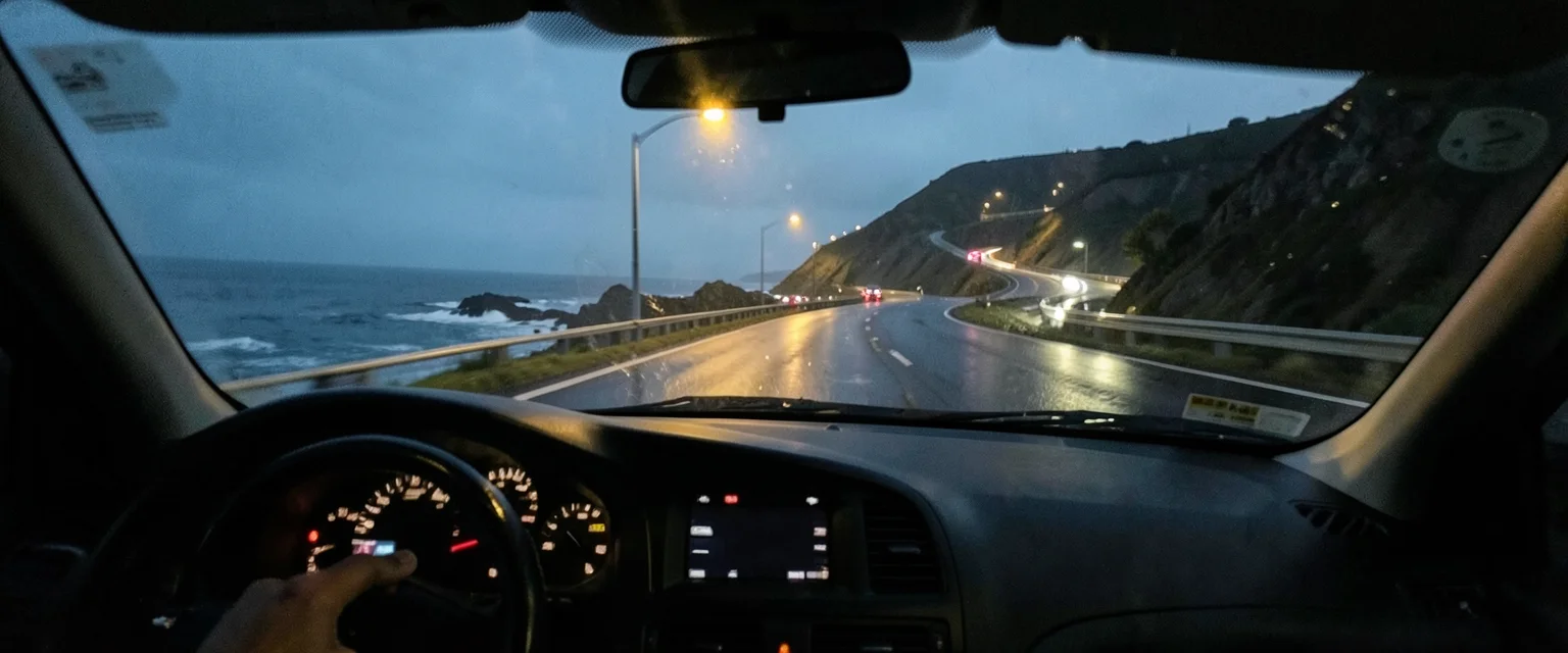 Midnight Scenic Drift — Flux AI prompt
