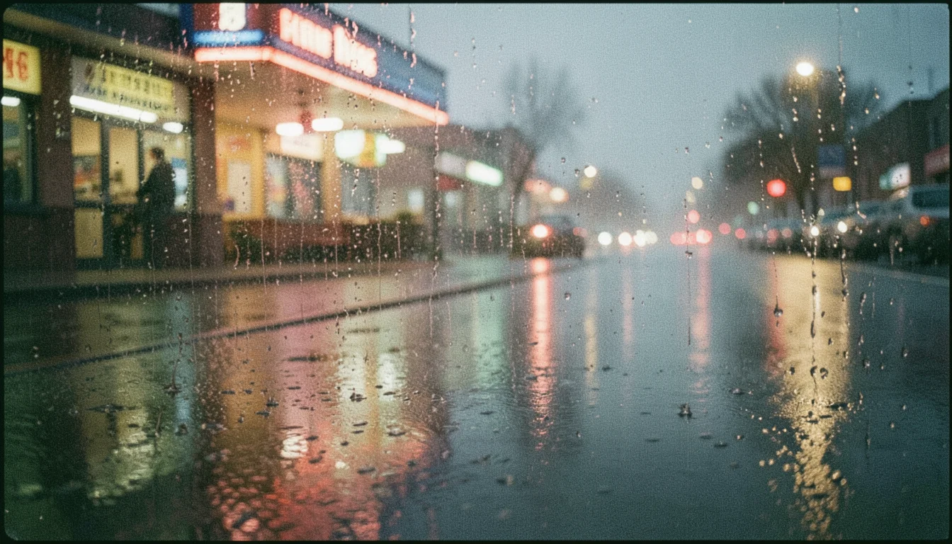 Rainy Night Drive — Flux AI prompt