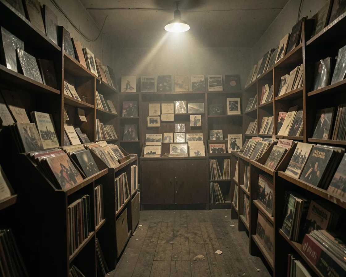 Record Store After Hours — Flux AI prompt