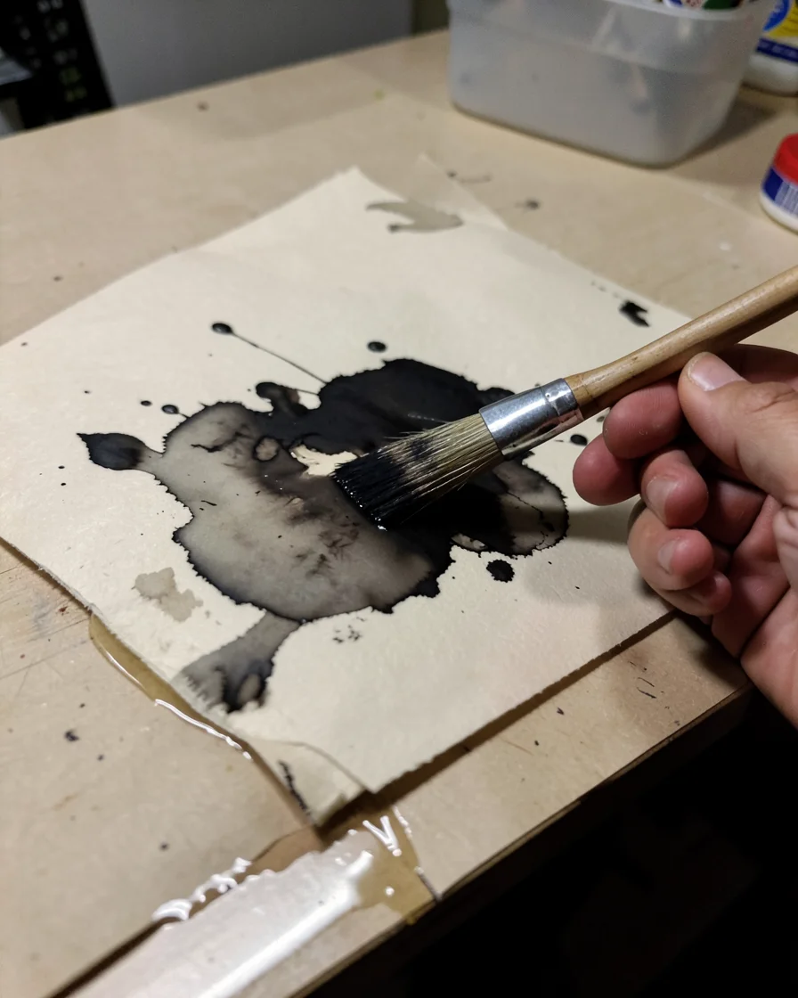 Contemplative Stain — Flux AI prompt