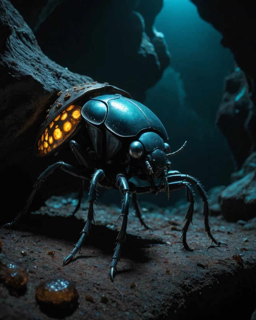 Iron Beetle Bloom — SDXL AI prompt