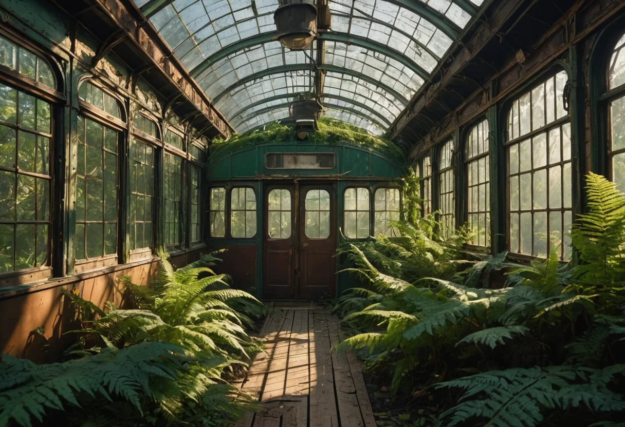 The Jungle Train Conservatory — SDXL AI prompt