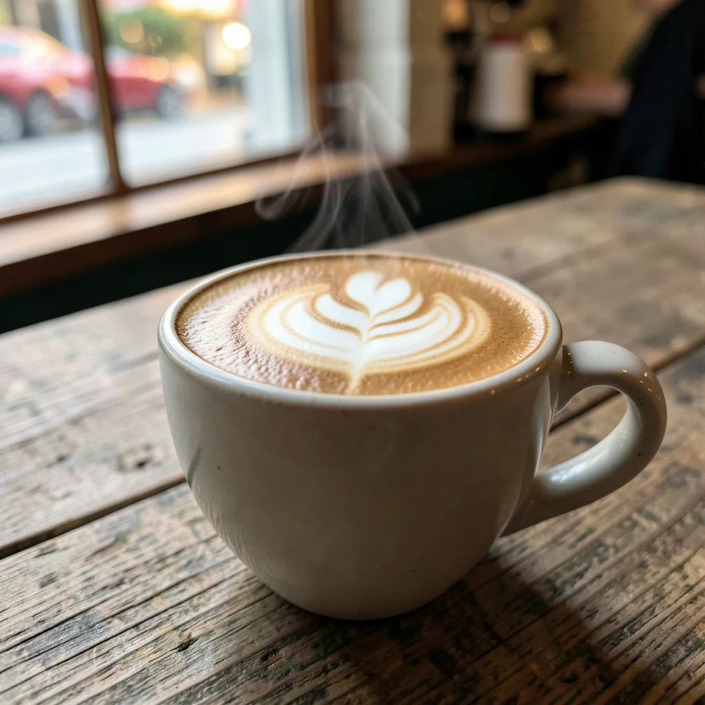 Latte-Art Macro — Flux AI prompt