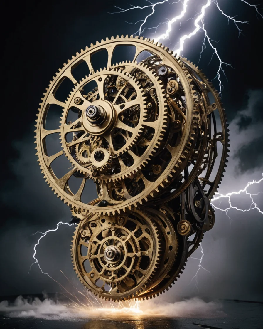 Storm-Caught Chronometer — SDXL AI prompt