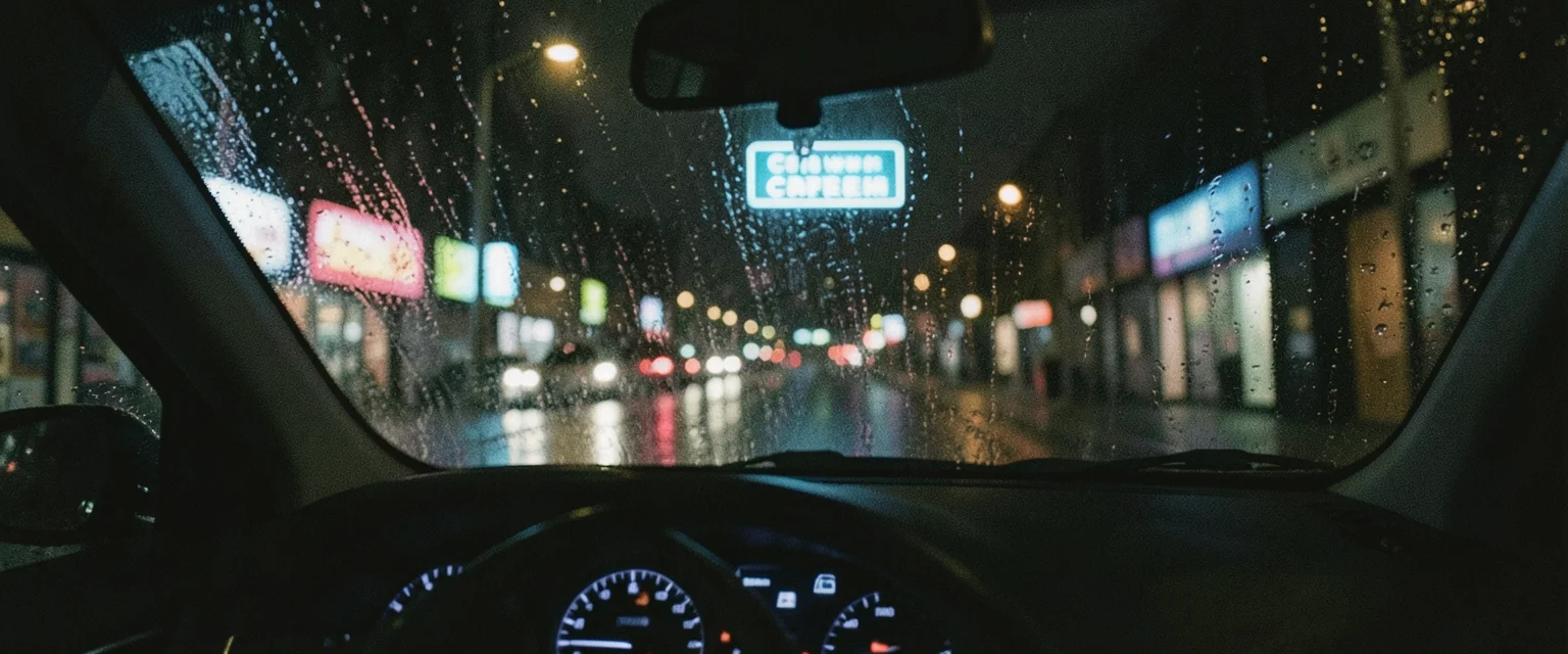 Liminal Night Drive — Flux AI prompt