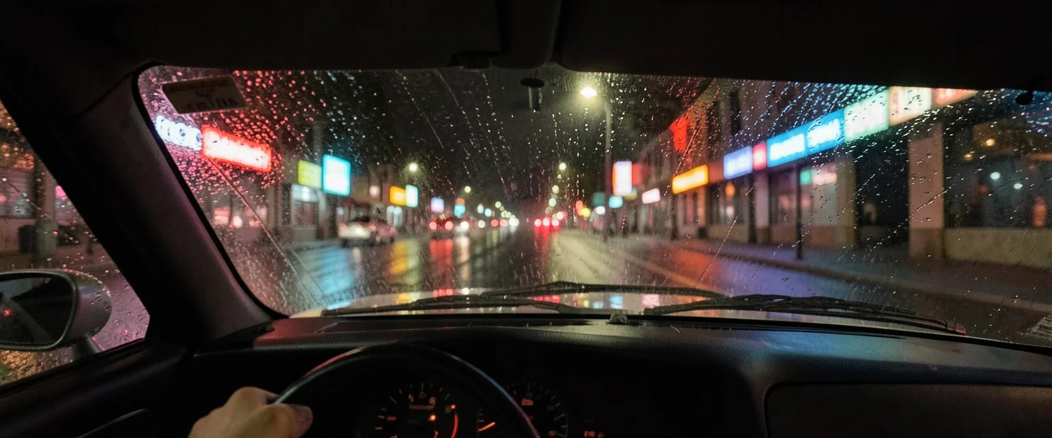 Neon Dusk Transit — Flux AI prompt