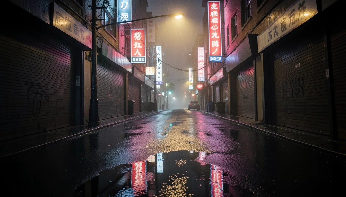 Late Night Neon Drift — Flux AI prompt