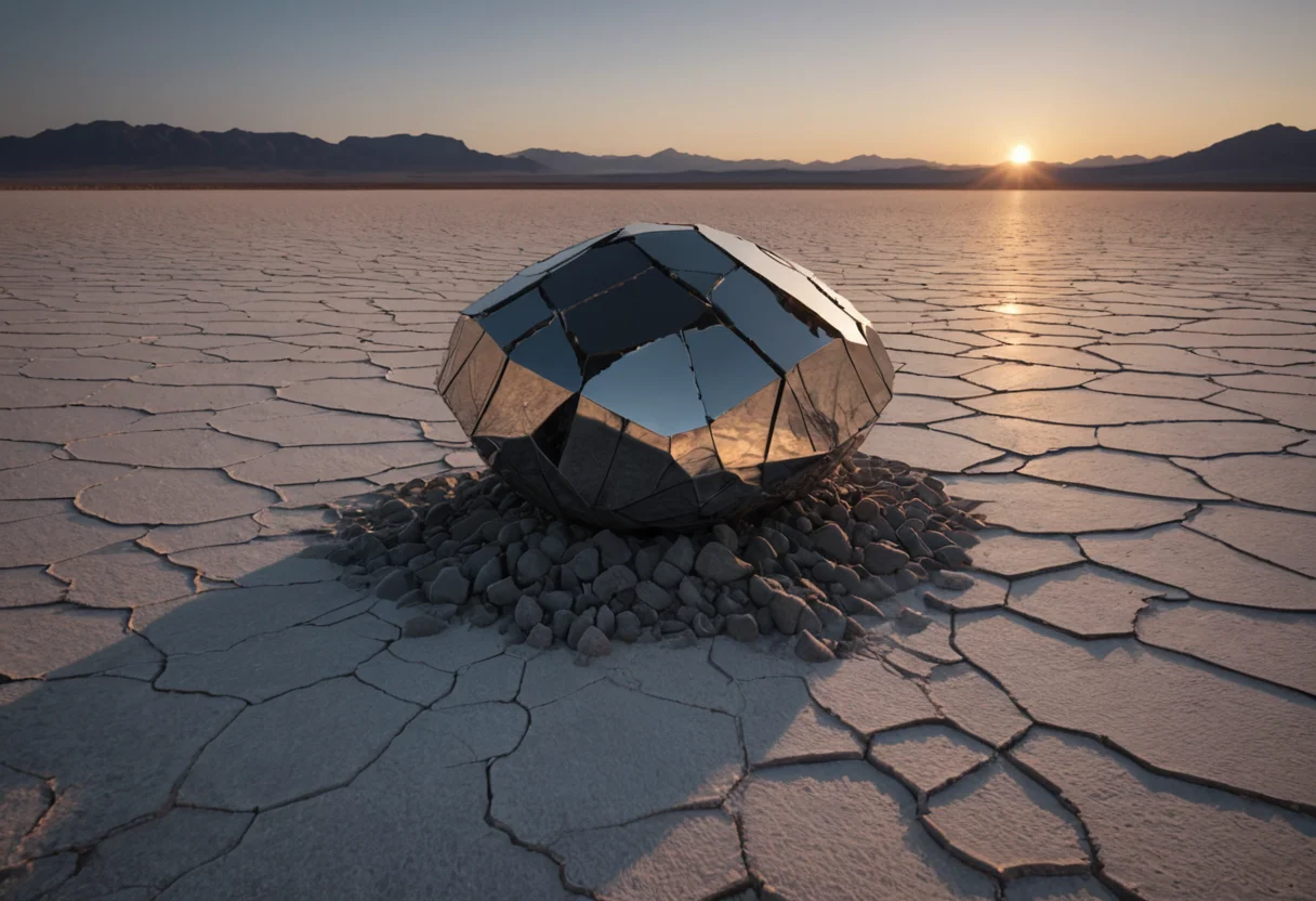 Liquid Chrome Monolith — SDXL AI prompt