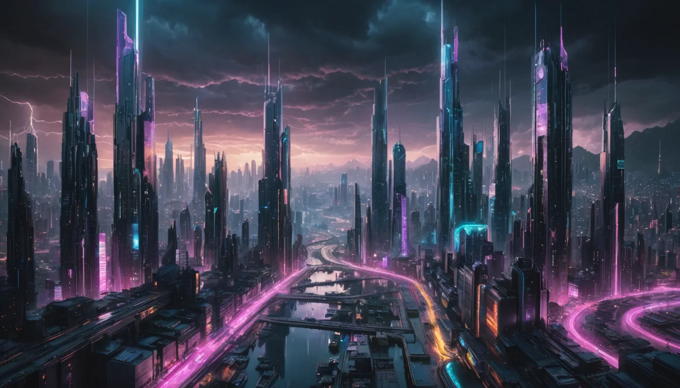 Liquid Geometry City — SDXL AI prompt