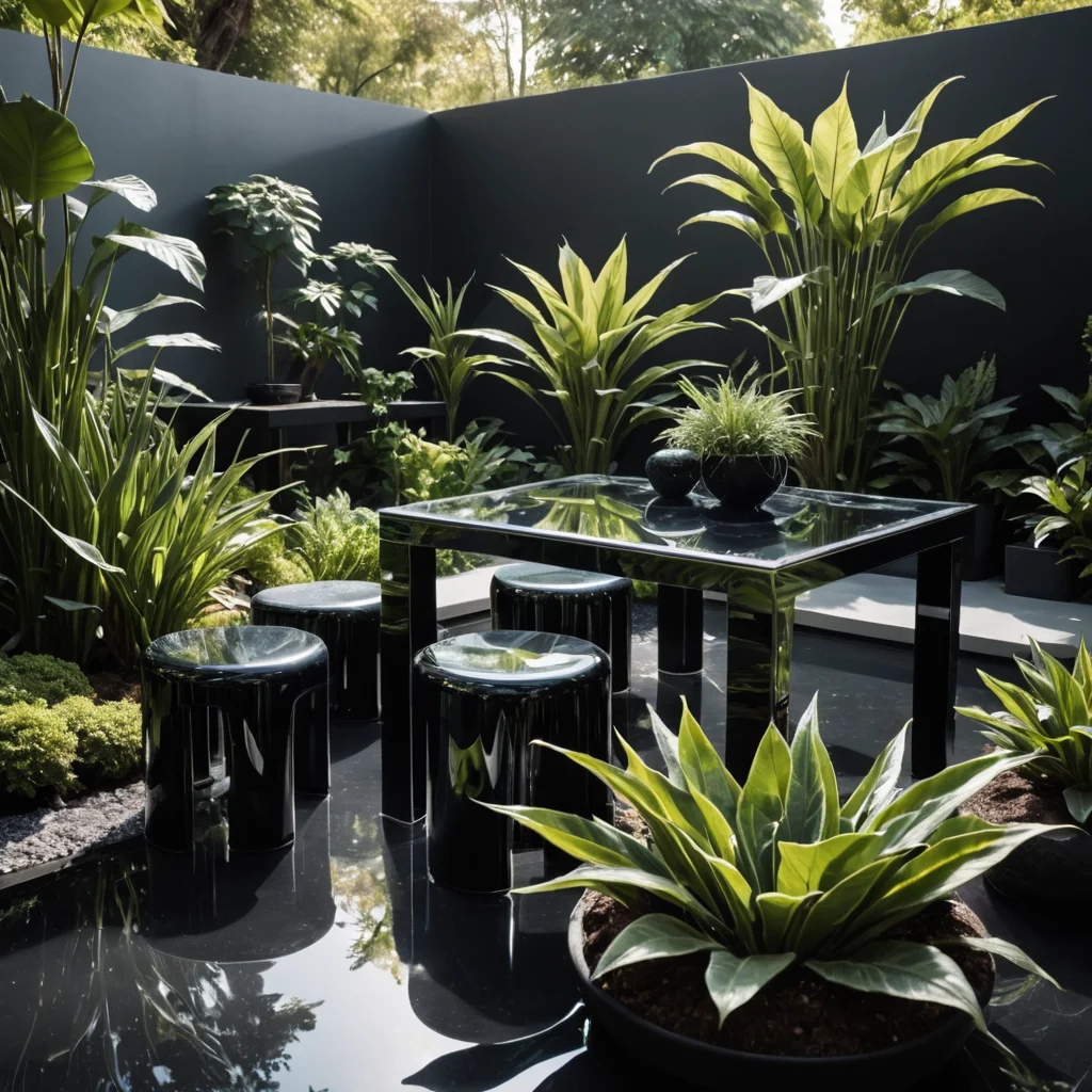 Liquid Geometry Garden — SDXL AI prompt