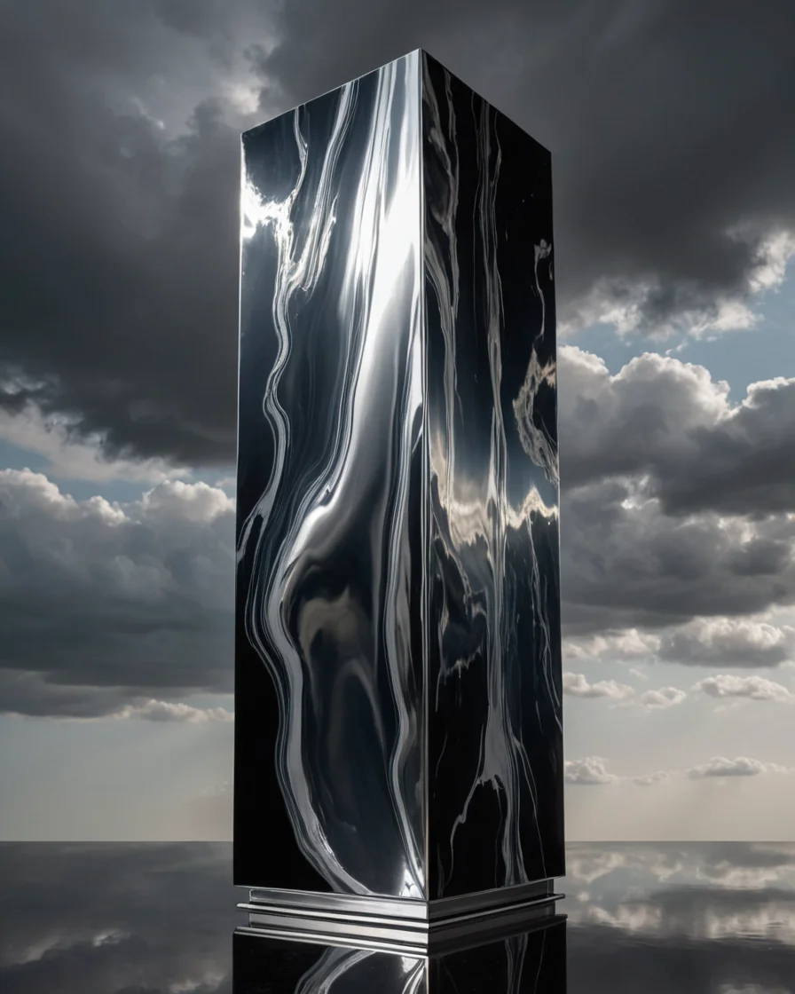 Liquid Mercury Monolith — SDXL AI prompt