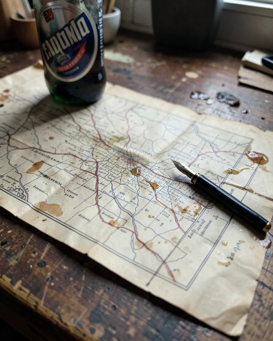 Map and Pen — Flux AI prompt