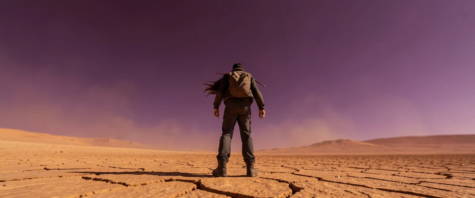 Red Dust Horizon — Flux AI prompt