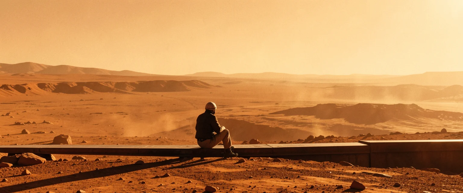 Red Planet Transit — Flux AI prompt