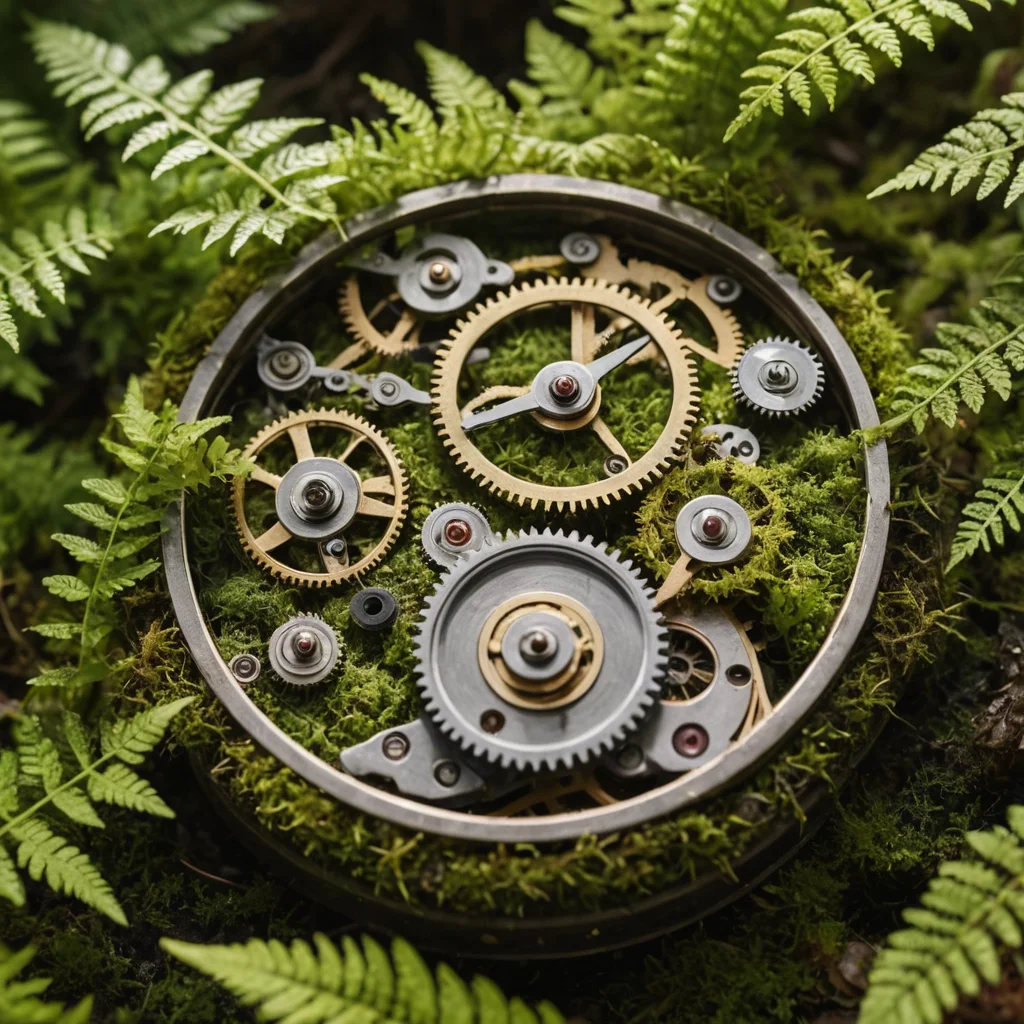 Mechanical Moss Garden (illustration) — SDXL AI prompt