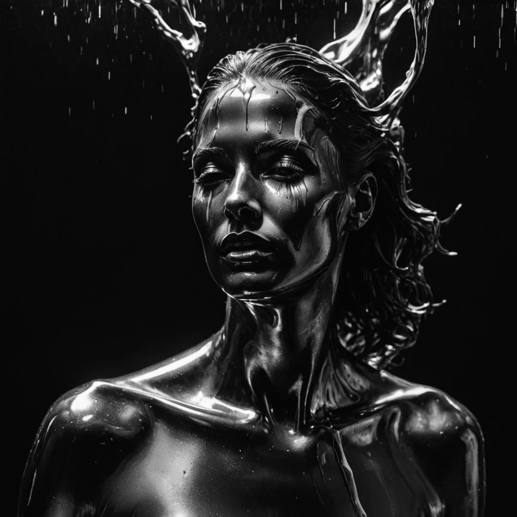 Mercury Viscous Portrait — SDXL AI prompt