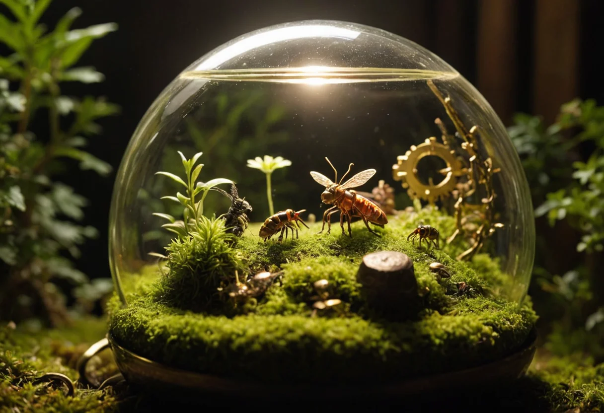 Clockwork Micro-Zoo — SDXL AI prompt
